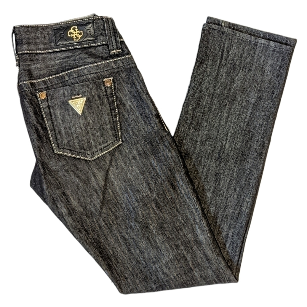 Guess Daredevil Skinny Jeans Size 24 Dark Blue Wash